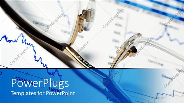  Presentation with management - Eye glasses sitting on financial report charts, finance, investing, wealth management