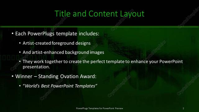 Title and Content presentation slide layout