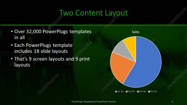 Two Content presentation slide layout
