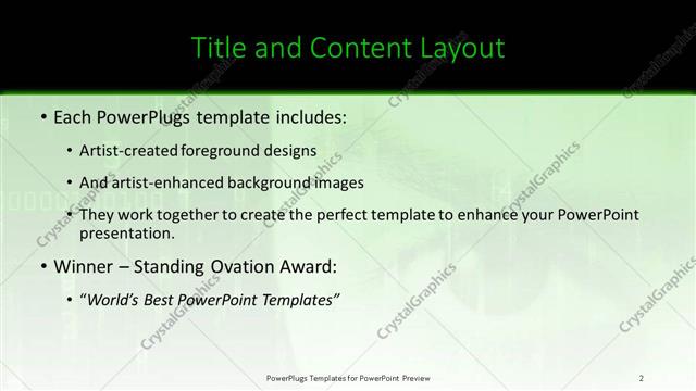 Title and Content presentation slide layout
