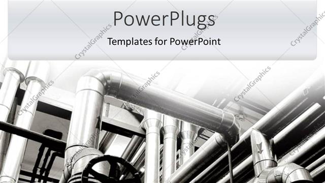  Presentation with pipes - Factory pipes in black and white background