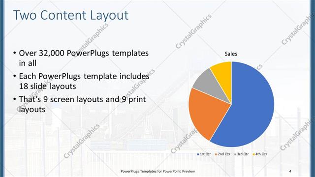 Two Content presentation slide layout