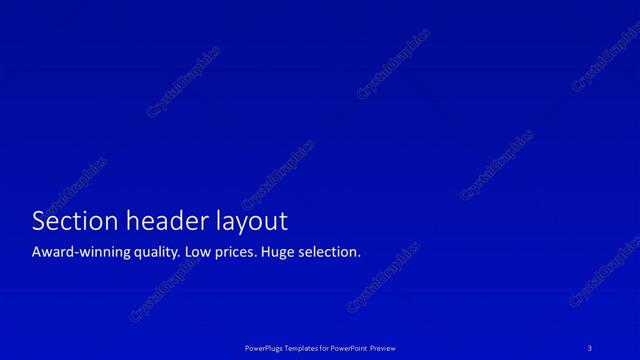 Section Header presentation slide layout