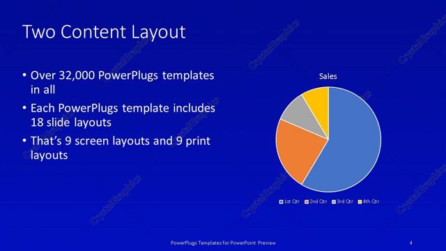 Two Content presentation slide layout