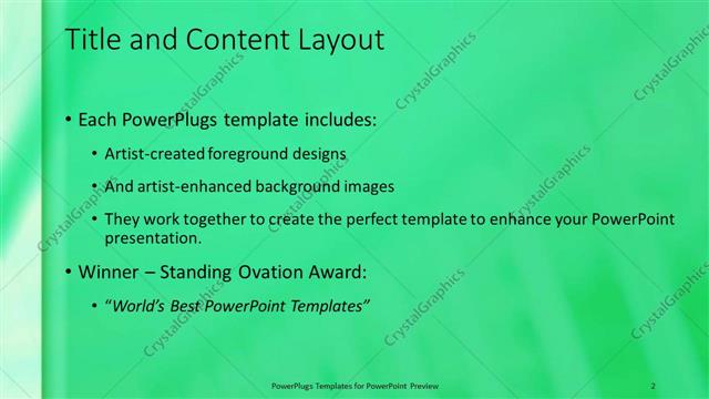 Title and Content presentation slide layout