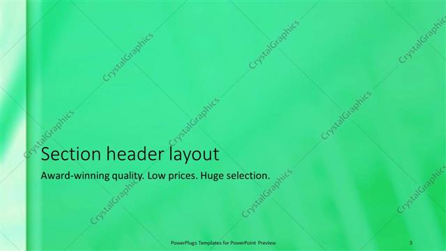 Section Header presentation slide layout