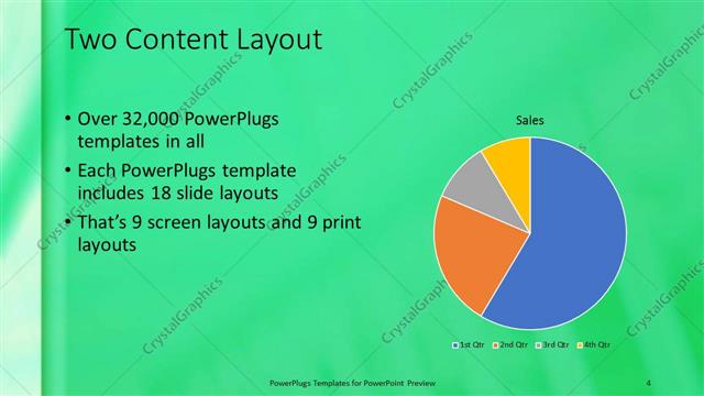 Two Content presentation slide layout