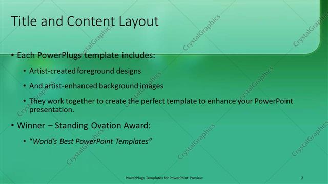 Title and Content presentation slide layout