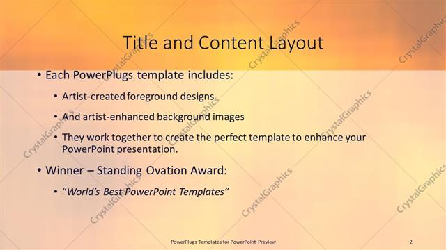 Title and Content presentation slide layout