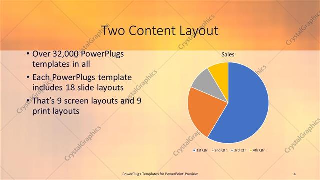 Two Content presentation slide layout