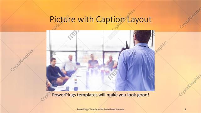 Picture with Caption presentation slide layout
