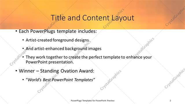 Title and Content presentation slide layout