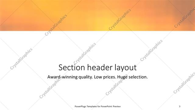 Section Header presentation slide layout