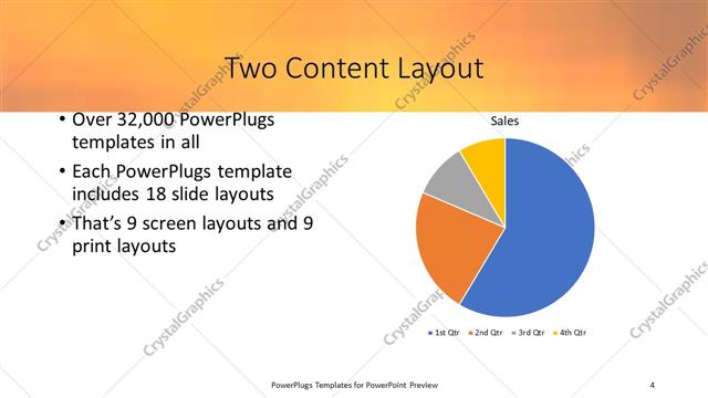 Two Content presentation slide layout
