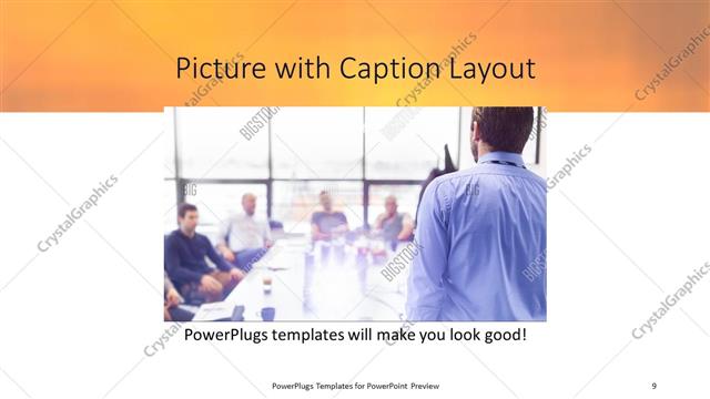 Picture with Caption presentation slide layout
