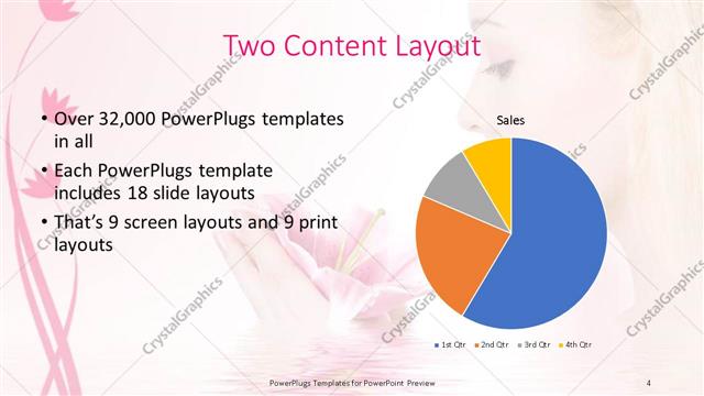 Two Content presentation slide layout