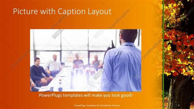 Picture with Caption presentation slide layout