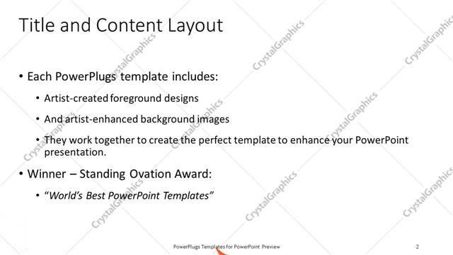 Title and Content presentation slide layout