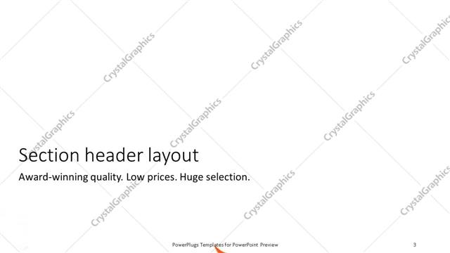 Section Header presentation slide layout