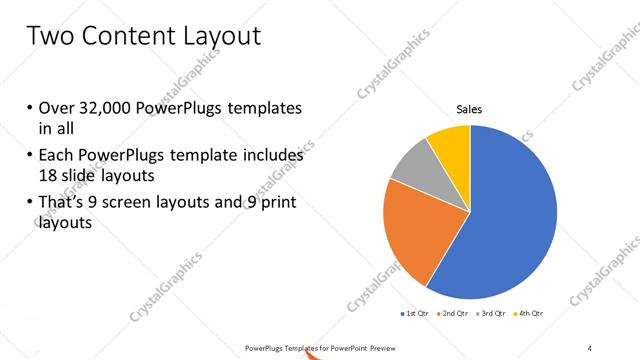 Two Content presentation slide layout