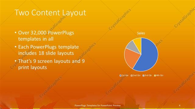 Two Content presentation slide layout