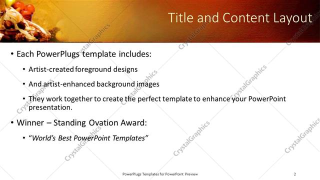 Title and Content presentation slide layout