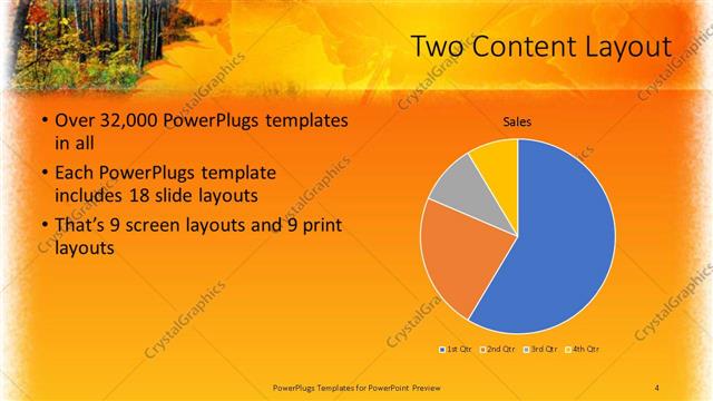 Two Content presentation slide layout