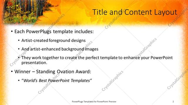 Title and Content presentation slide layout