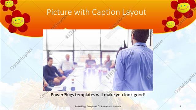Picture with Caption presentation slide layout
