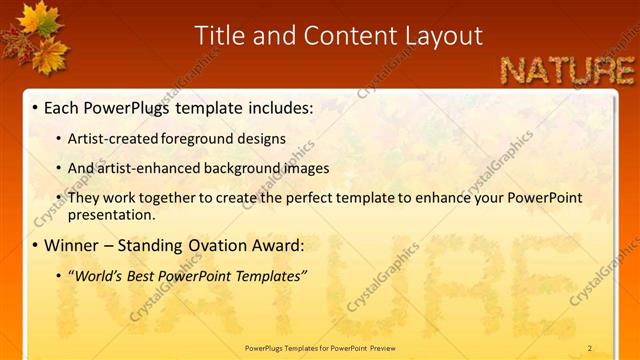 Title and Content presentation slide layout