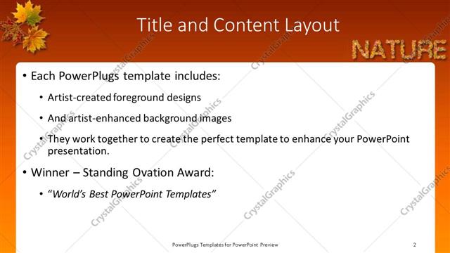 Title and Content presentation slide layout