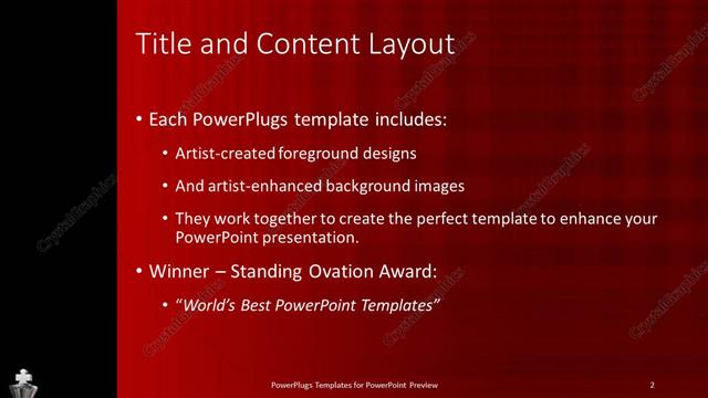 Title and Content presentation slide layout