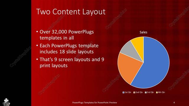 Two Content presentation slide layout