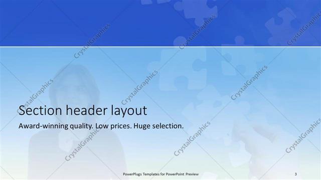 Section Header presentation slide layout