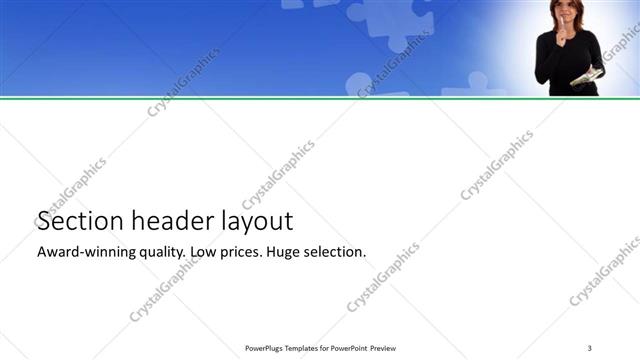 Section Header presentation slide layout