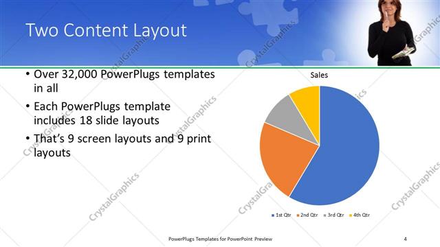 Two Content presentation slide layout