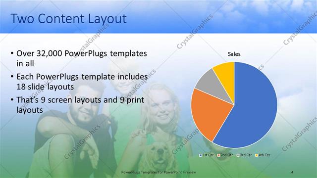 Two Content presentation slide layout