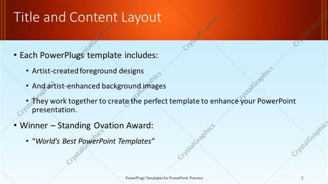 Title and Content presentation slide layout