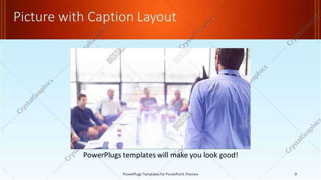 Picture with Caption presentation slide layout