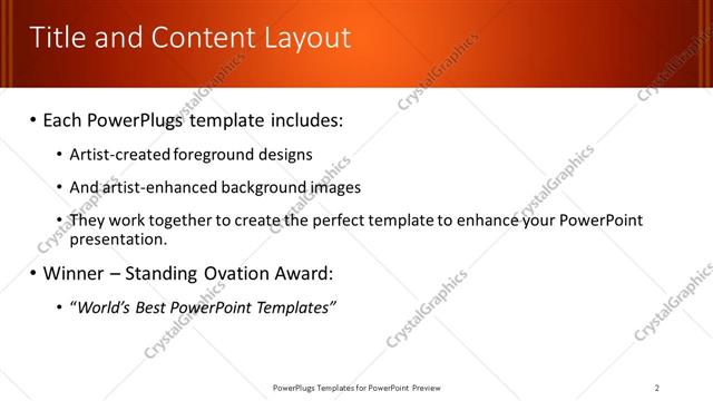 Title and Content presentation slide layout