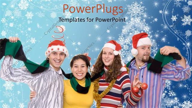  Presentation with stars - A family celebrating the Christmas with stars in the background