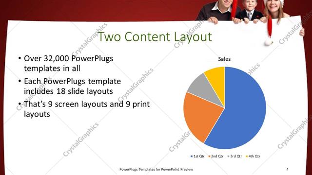 Two Content presentation slide layout