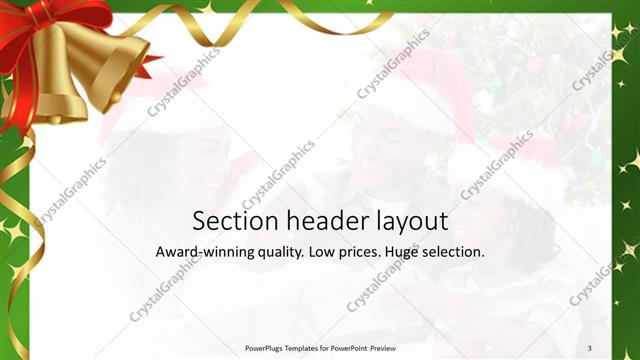 Section Header presentation slide layout