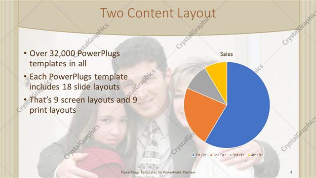 Two Content presentation slide layout