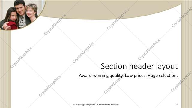 Section Header presentation slide layout