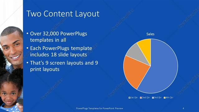 Two Content presentation slide layout
