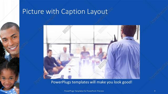 Picture with Caption presentation slide layout