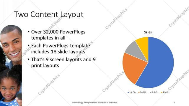 Two Content presentation slide layout