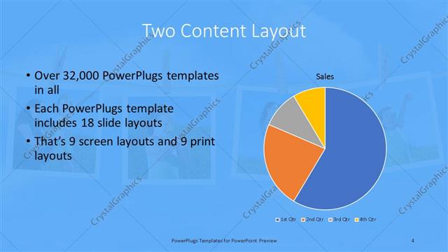 Two Content presentation slide layout