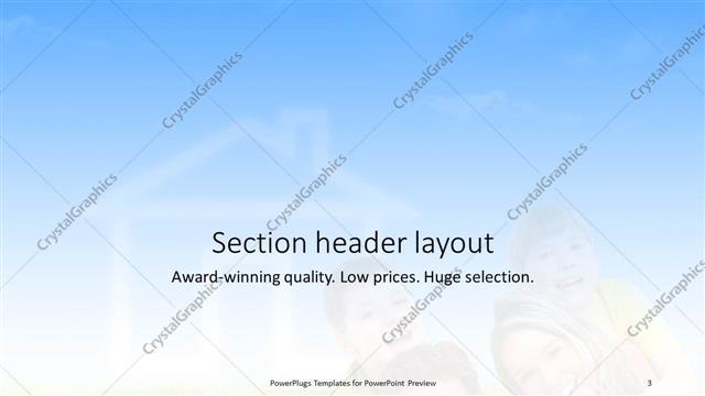 Section Header presentation slide layout